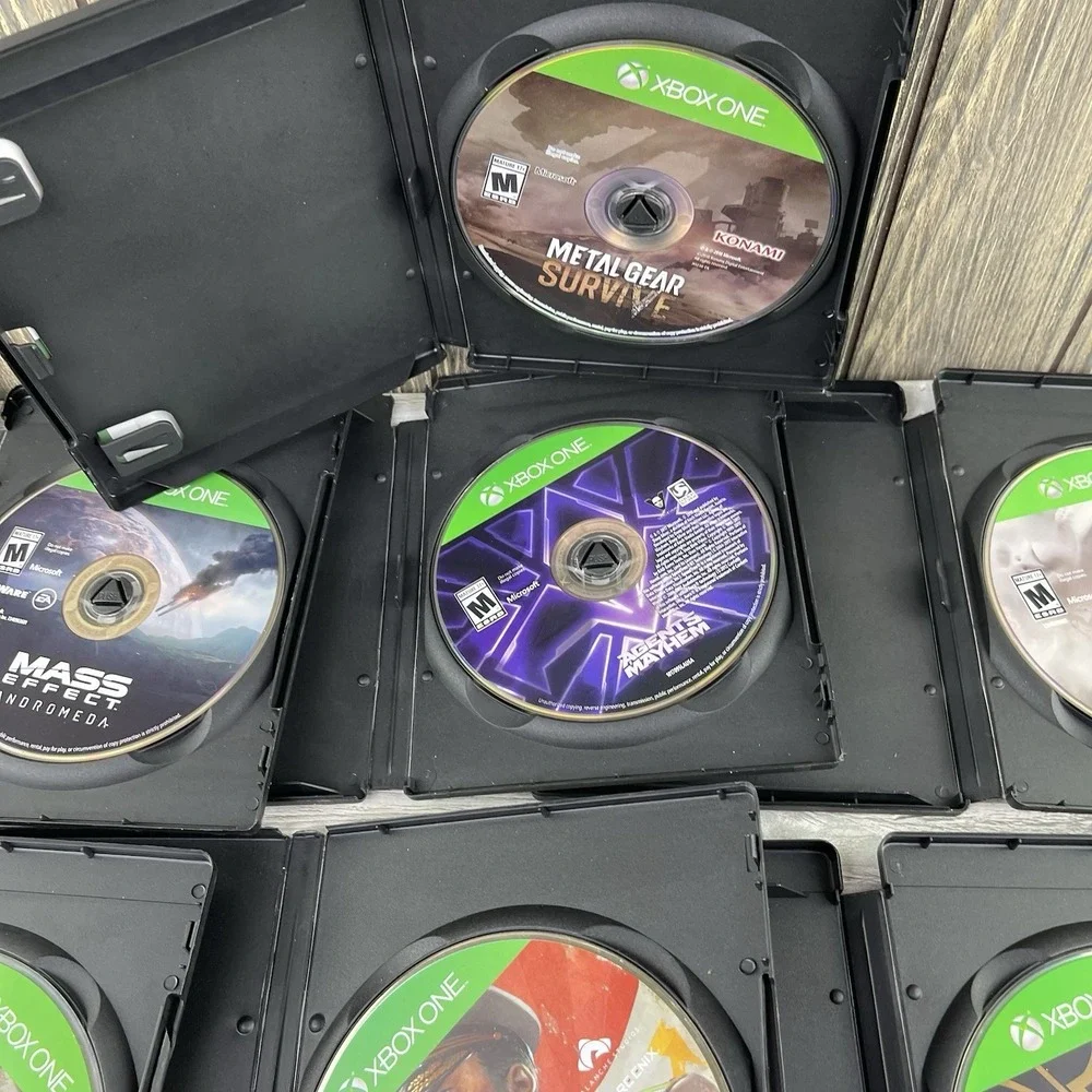 Lot of 7 Microsoft Xbox One Games - Evil Within 2,Mass Effect Andromeda,and More